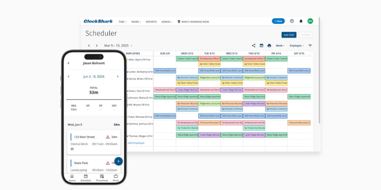 Clockshark Scheduleing App