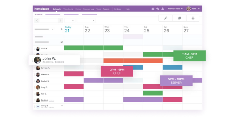 Homebase Scheduling App