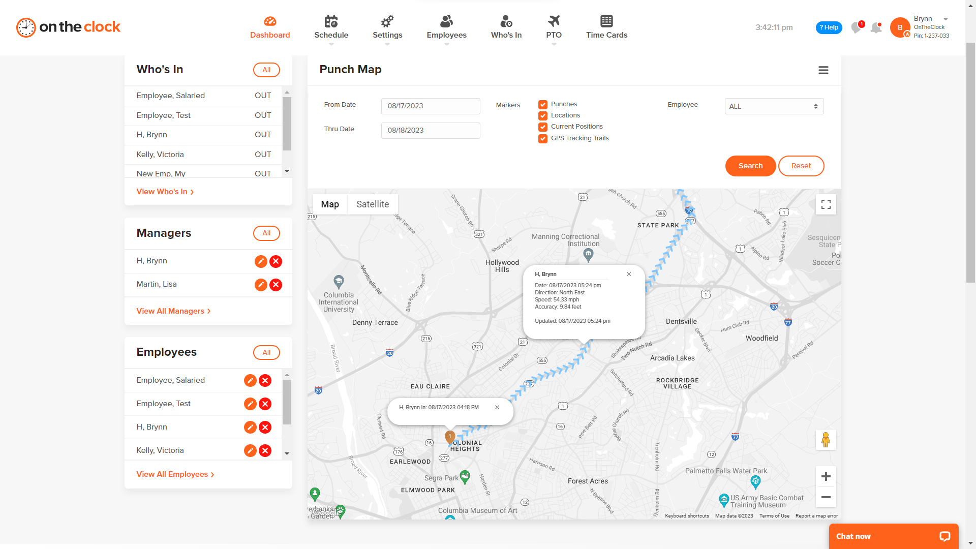 Website GPS Tracking Trails