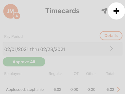 Add timecard Ontheclock mobile app